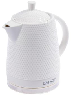 Чайник электрический Galaxy GL 0507, керамика, 1.8 л, 1400 Вт, автоотключение, белый