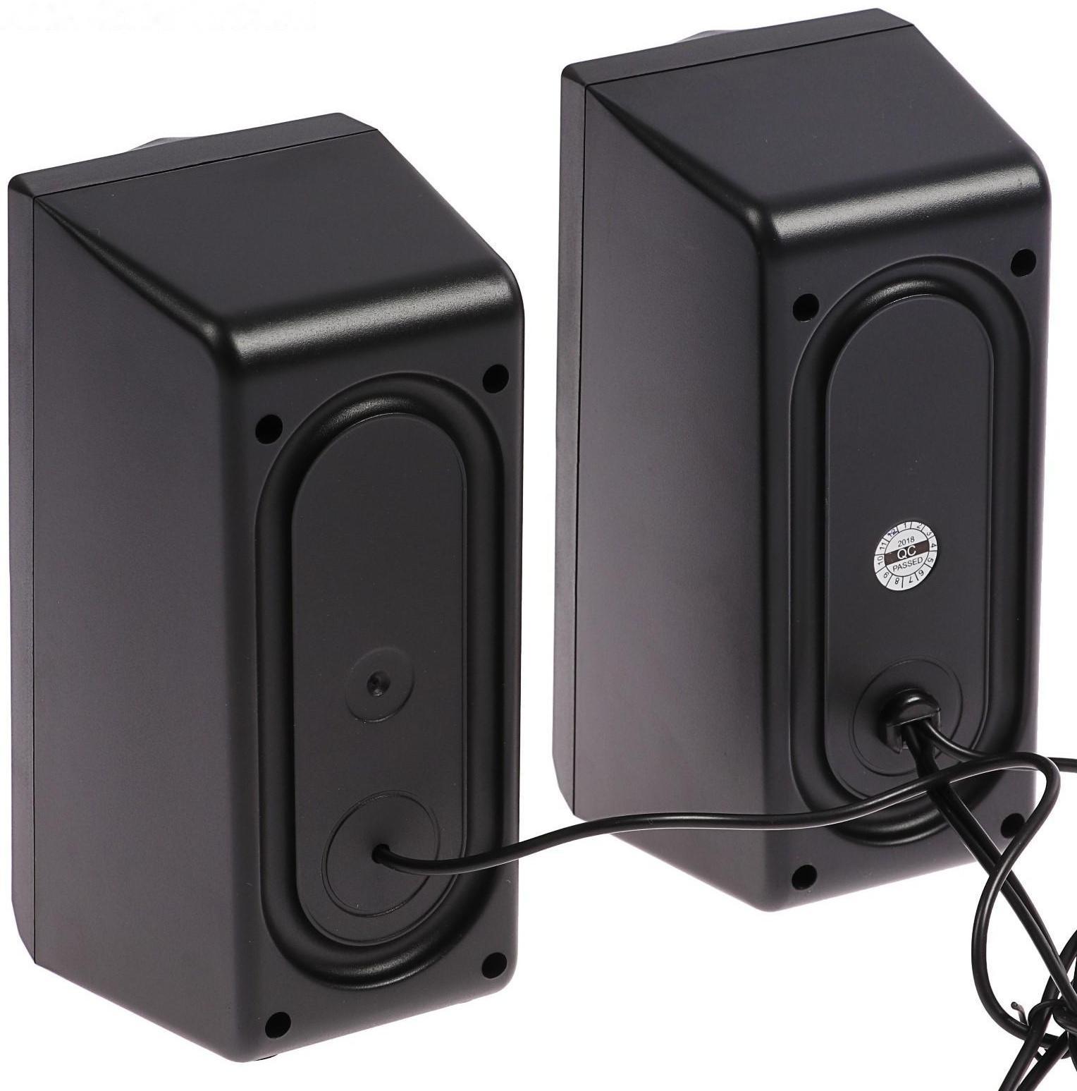 Компьютерные колонки 2.0 Qumo Blade AS001, 15 Вт, подсветка, черные