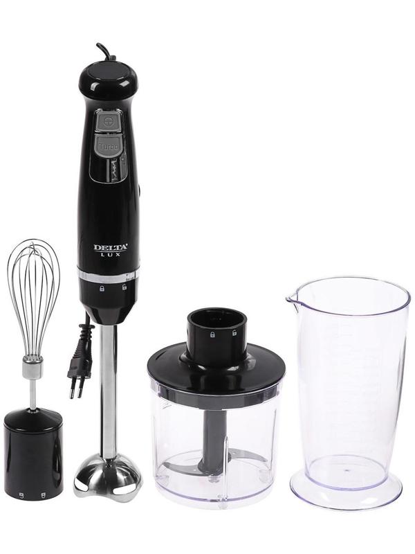 Блендер DELTA LUX DL-7041B, погружной, 800 Вт, 0.5/0.7 л, 1 скорость, черный
