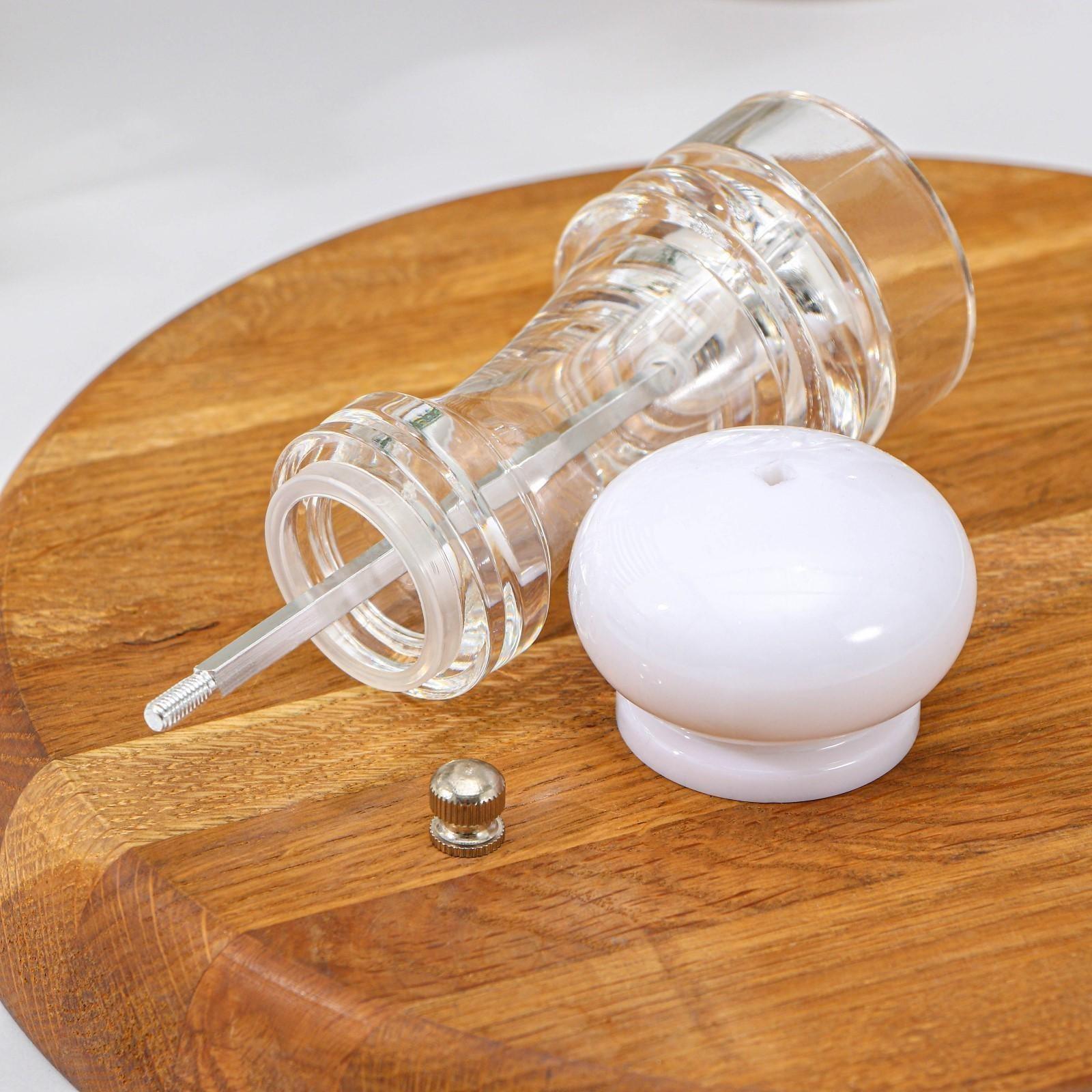 Мельница для специй «Скина», керамический механизм, 16 × 6 см, цвет белый