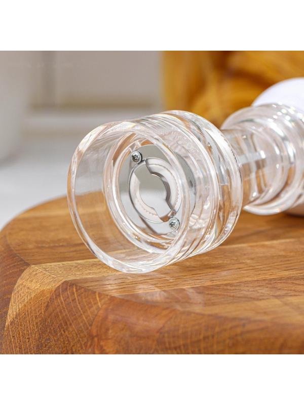 Мельница для специй «Скина», керамический механизм, 16 × 6 см, цвет белый