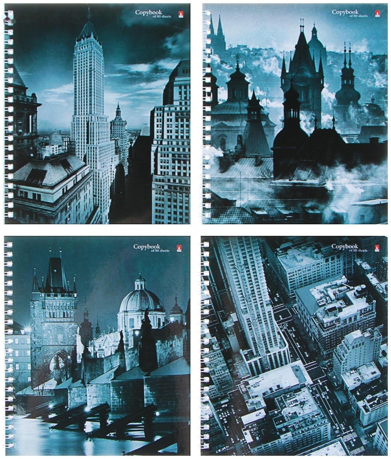 Тетрадь 80 листов в клетку на гребне 