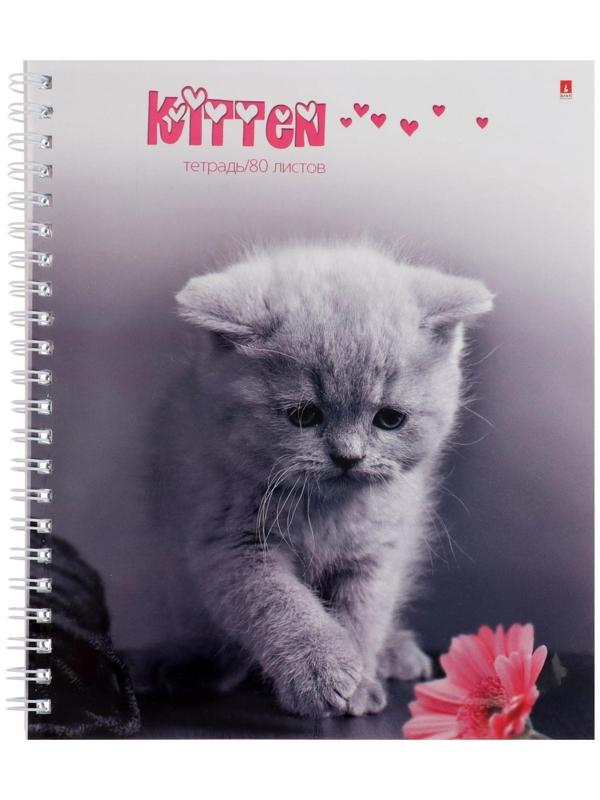 Тетрадь 80 листов в клетку на гребне 