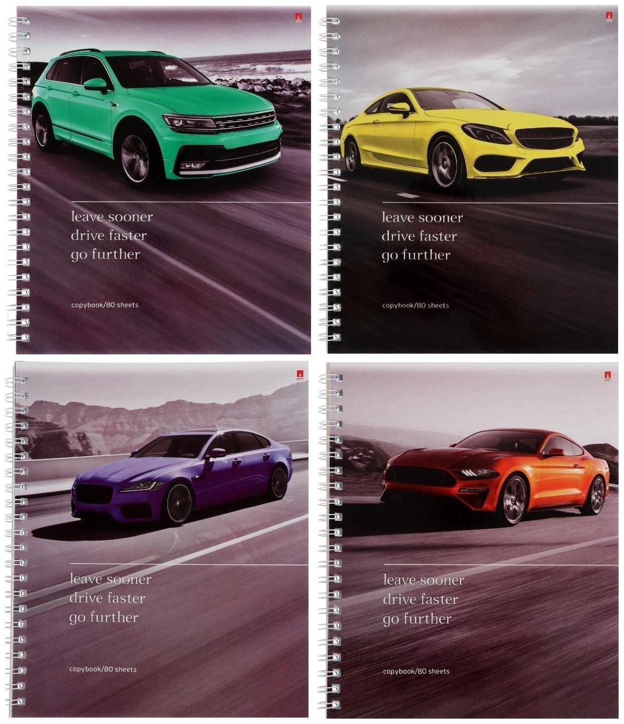 Тетрадь 80 листов в клетку на гребне 