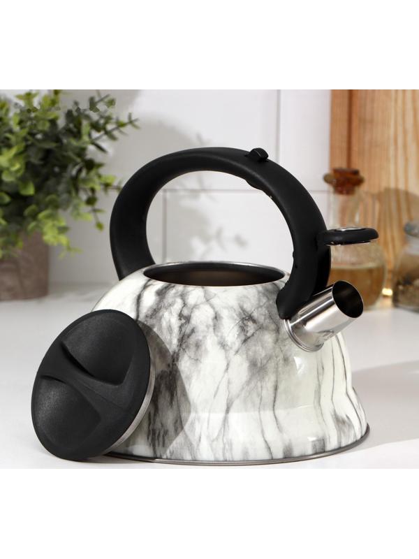 Чайник со свистком из нержавеющей стали Доляна «Каррар», 2,8 л