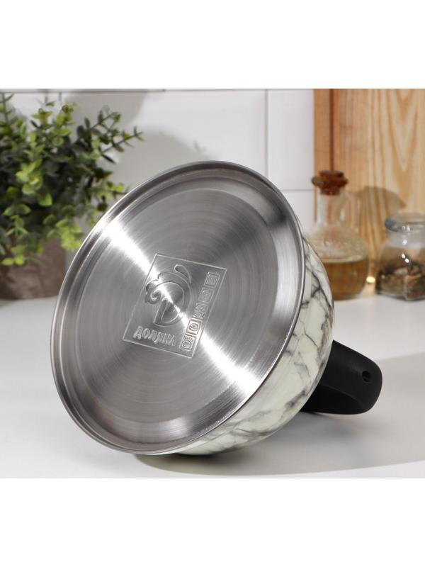 Чайник со свистком из нержавеющей стали Доляна «Каррар», 2,8 л