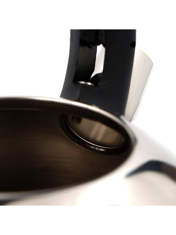 Чайник со свистком из нержавеющей стали Доляна «Горошек», 2,8 л, меняет цвет при нагреве