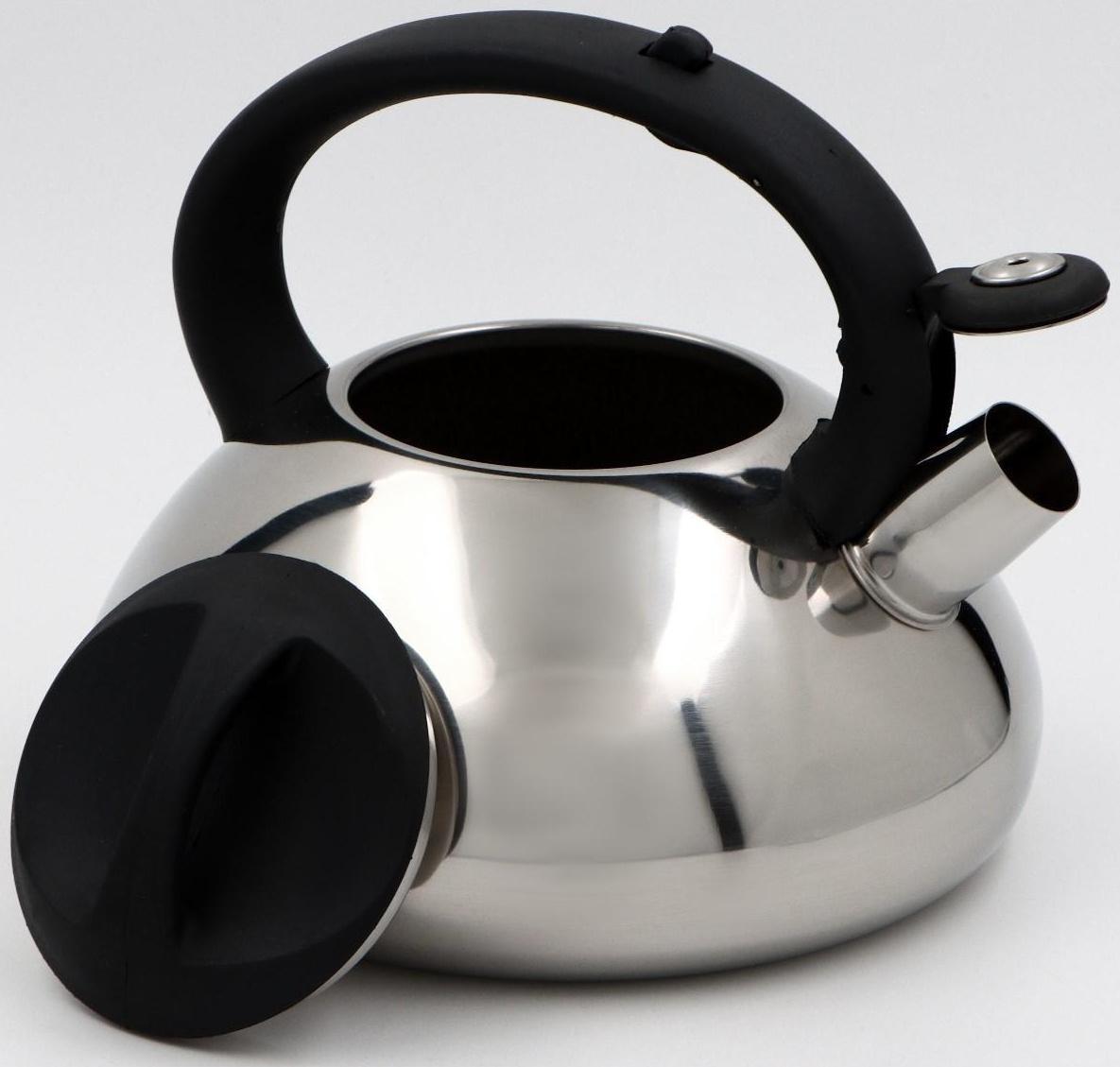 Чайник со свистком из нержавеющей стали Доляна «Блеск», 2,8 л