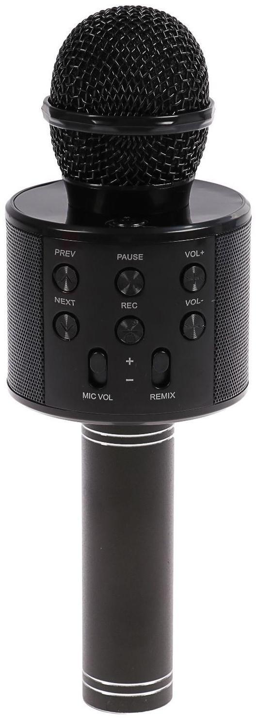 Микрофон для караоке LuazON LZZ-56, WS-858, 1800 мАч, чёрный