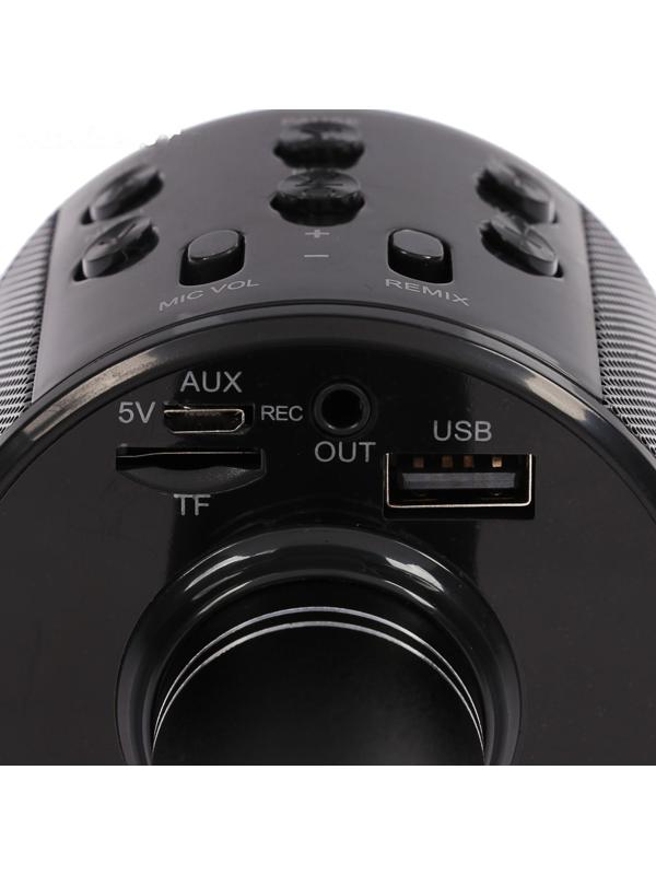 Микрофон для караоке LuazON LZZ-56, WS-858, 1800 мАч, чёрный