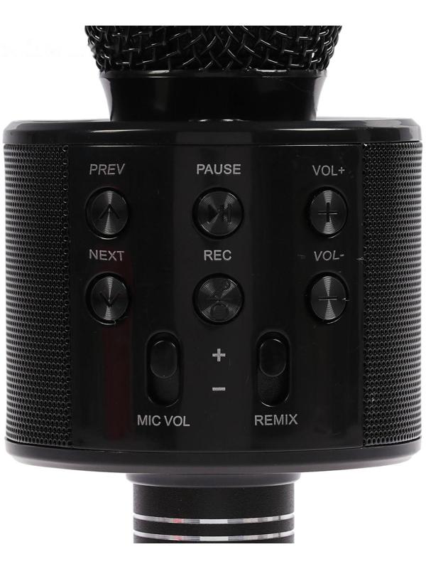 Микрофон для караоке LuazON LZZ-56, WS-858, 1800 мАч, чёрный