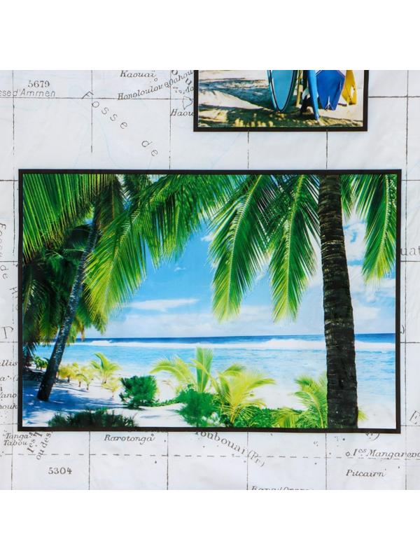 Штора для ванны Доляна «Пляж», 180×180 см, EVA