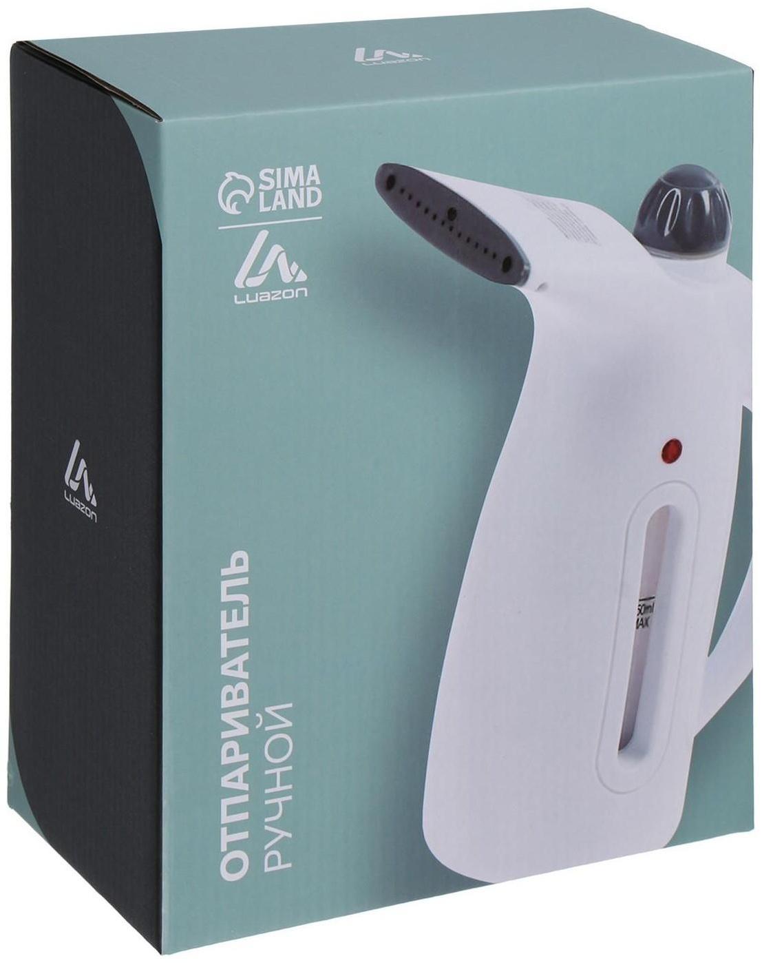 Отпариватель Luazon LO-13, ручной, 350 мл, 2 режима работы 400/800 Вт, 220 В, белый