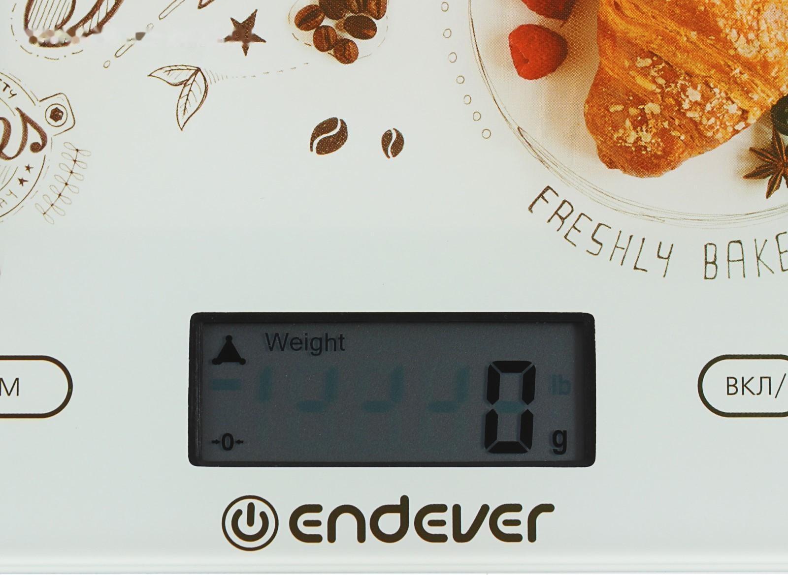 Весы кухонные Endever Chief-503, электронные, до 5 кг, белые