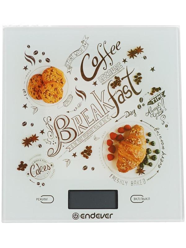 Весы кухонные Endever Chief-503, электронные, до 5 кг, белые