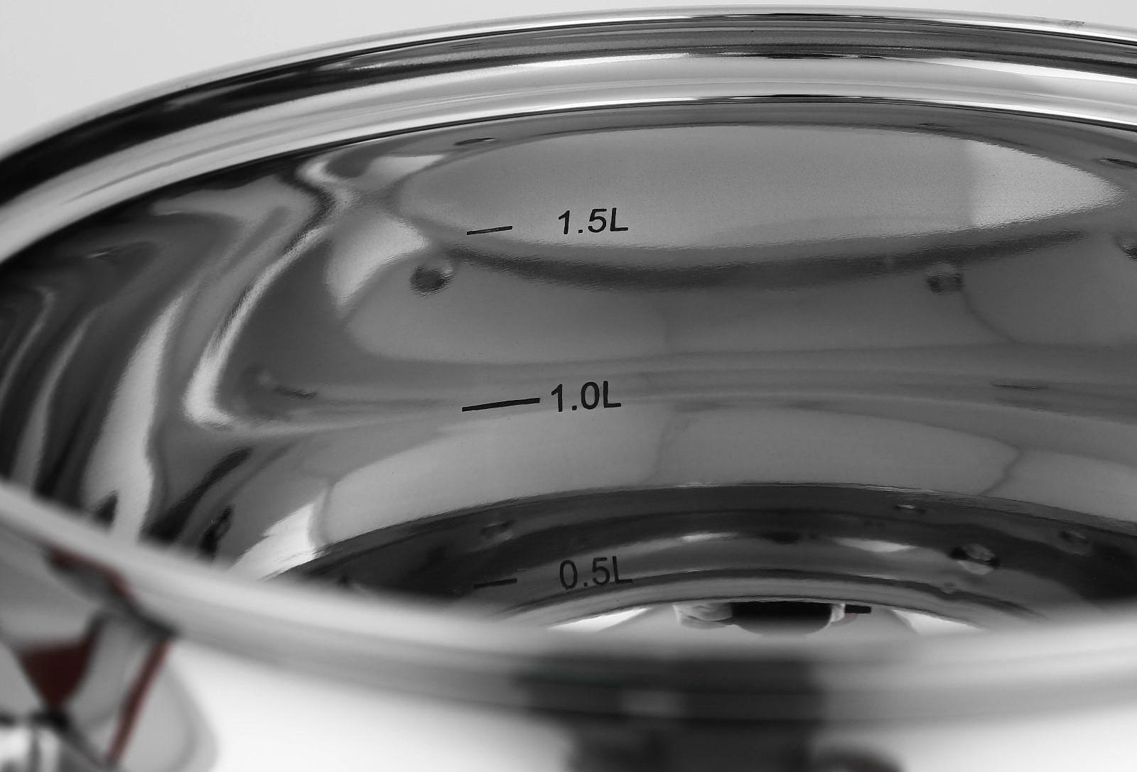 Кастрюля из нержавеющей стали Доляна «Вернер», 1,9 л, d=16 см, стеклянная крышка