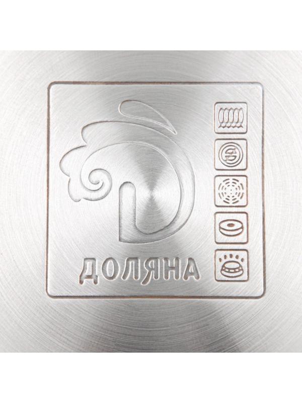 Кастрюля из нержавеющей стали Доляна «Вернер», 2,5 л, d=18 см, стеклянная крышка