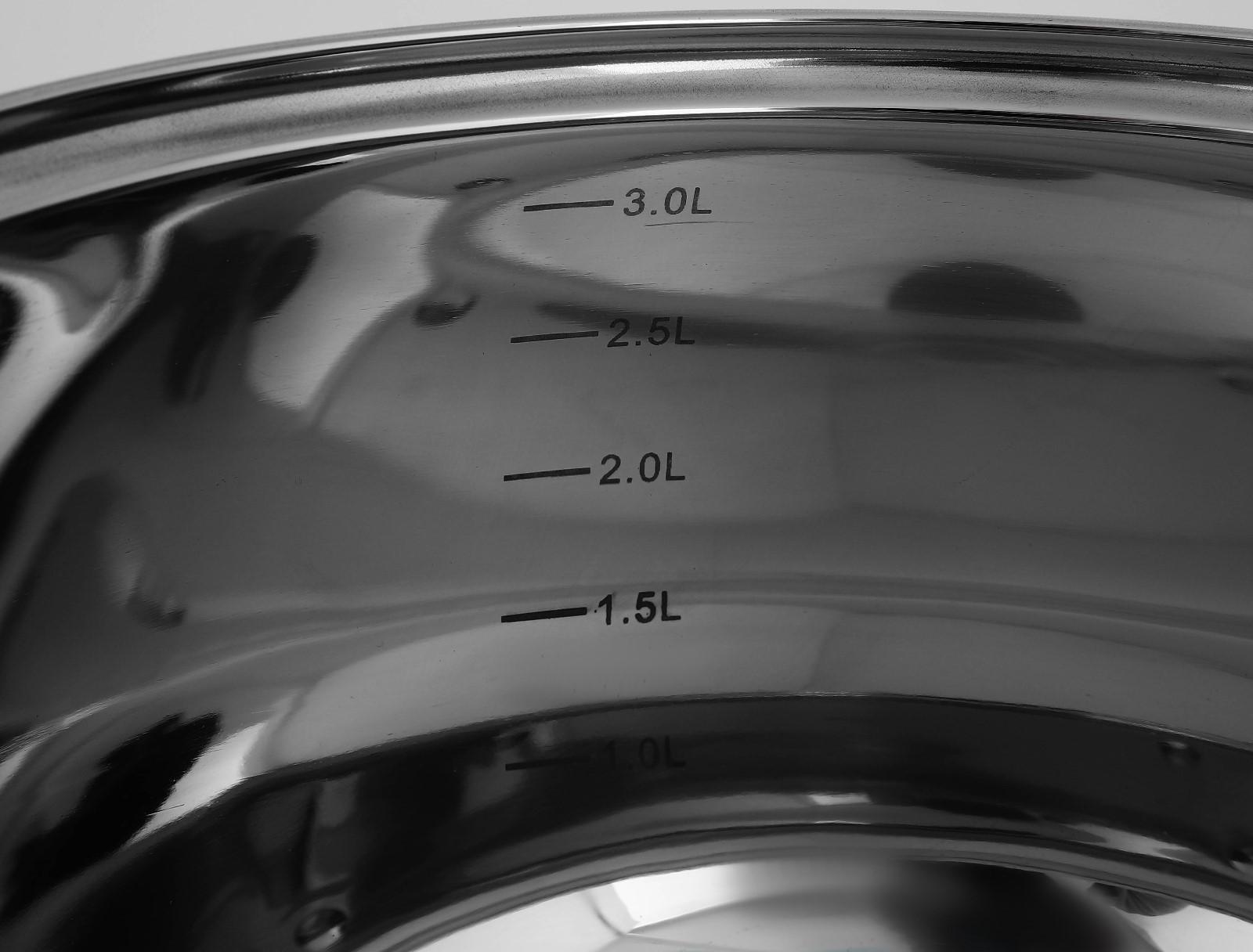 Кастрюля из нержавеющей стали Доляна «Гиперион», 3,5 л, d=20 см, стеклянная крышка