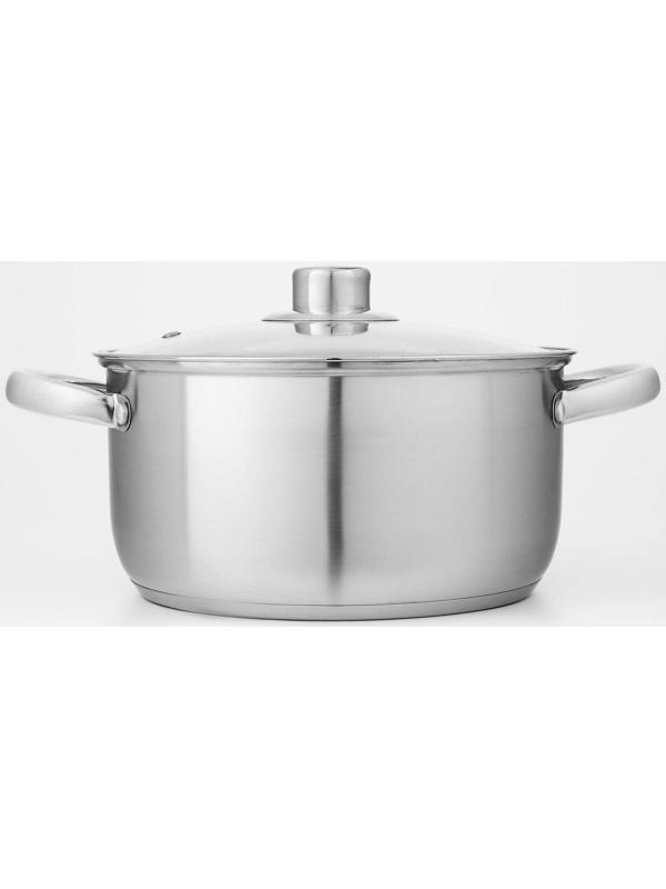 Набор кастрюль из нержавеющей стали Доляна «Гретте», 3 предмета: 2,3 л, 3,2 л, 4,2 л, крышки