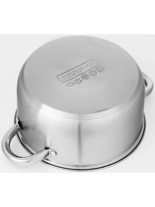 Набор кастрюль из нержавеющей стали Доляна «Гретте», 3 предмета: 2,3 л, 3,2 л, 4,2 л, крышки