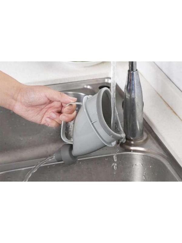 Автомобильный портативный писсуар с переходником, серый