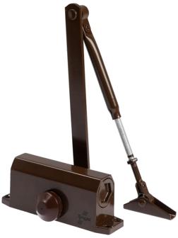 Доводчик дверной ТУНДРА D25BR, до 25 кг, коричневый