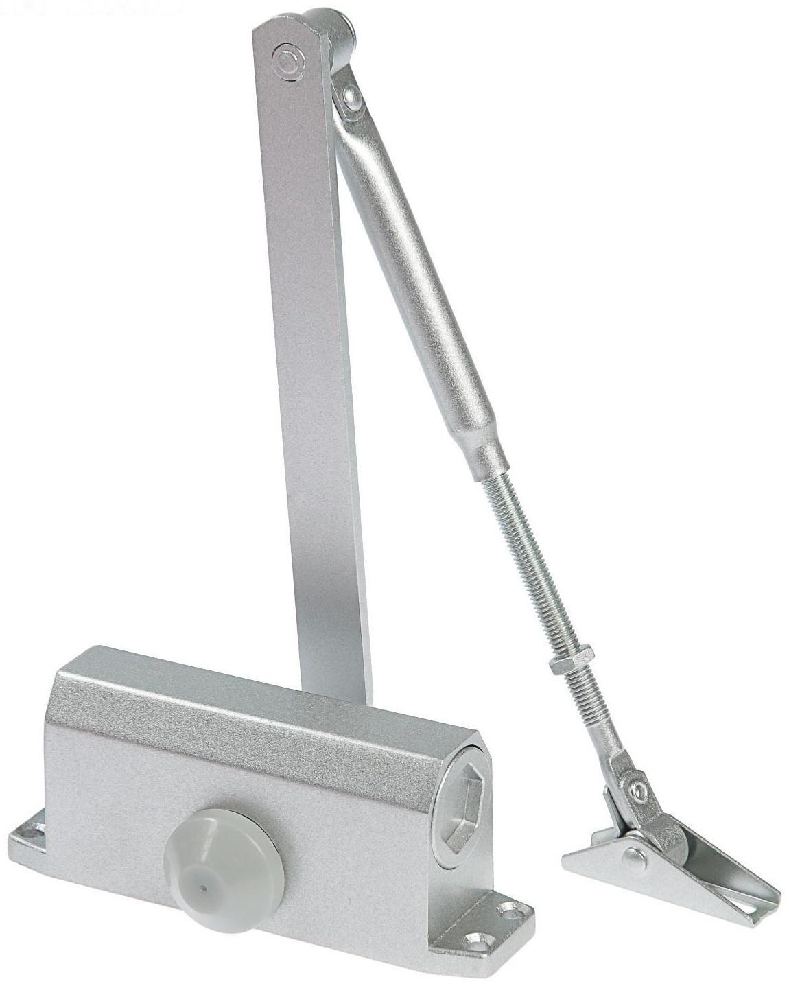 Доводчик дверной ТУНДРА D25SL, до 25 кг, цвет серебро