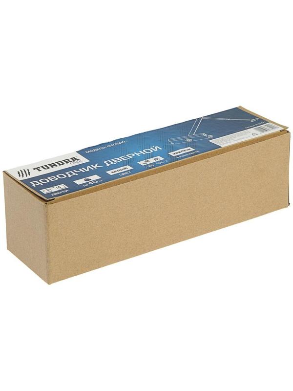 Доводчик дверной ТУНДРА D40WW, до 40 кг, белый