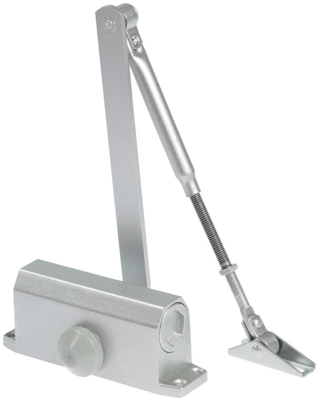 Доводчик дверной ТУНДРА D40SL, до 40 кг, цвет серебро