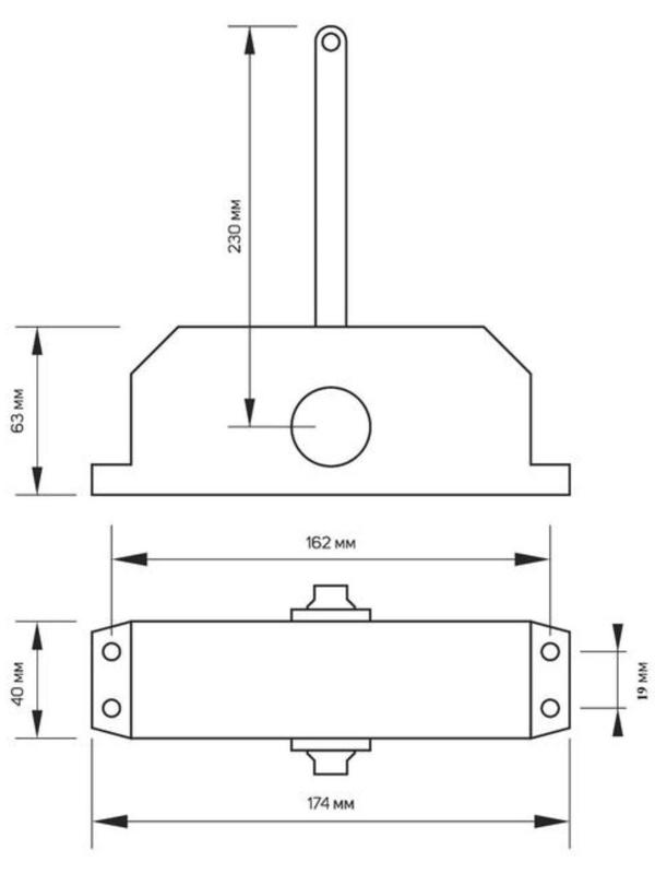 Доводчик дверной ТУНДРА D60WW, до 60 кг, белый