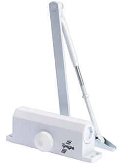 Доводчик дверной ТУНДРА D80WW, до 80 кг, белый