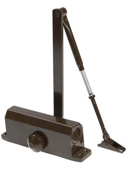 Доводчик дверной ТУНДРА D80BR, до 80 кг, коричневый