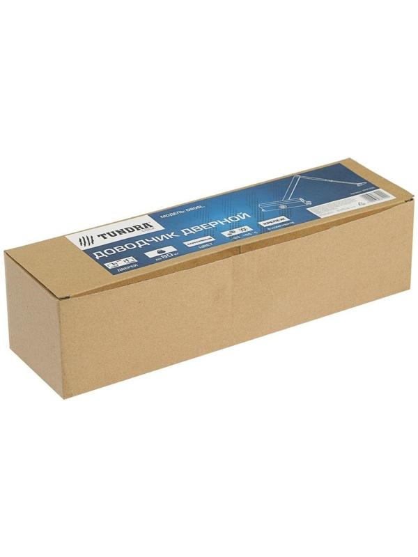 Доводчик дверной ТУНДРА D80SL, до 70 кг, цвет серебро