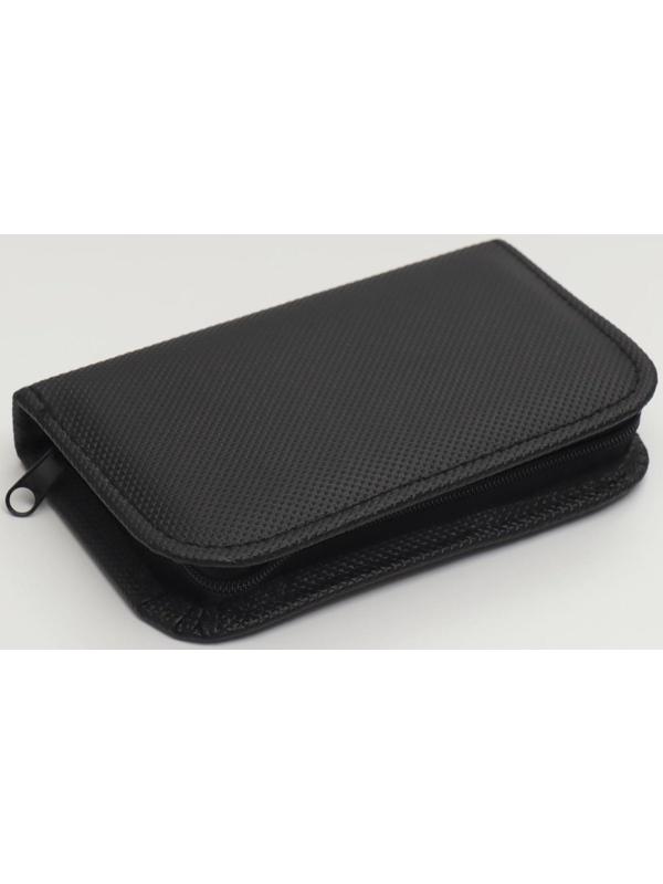 Набор маникюрный, 10 предметов, в футляре, цвет чёрный