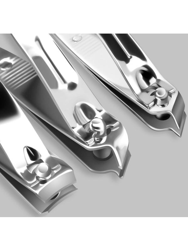 Набор маникюрный, 10 предметов, в футляре, цвет чёрный