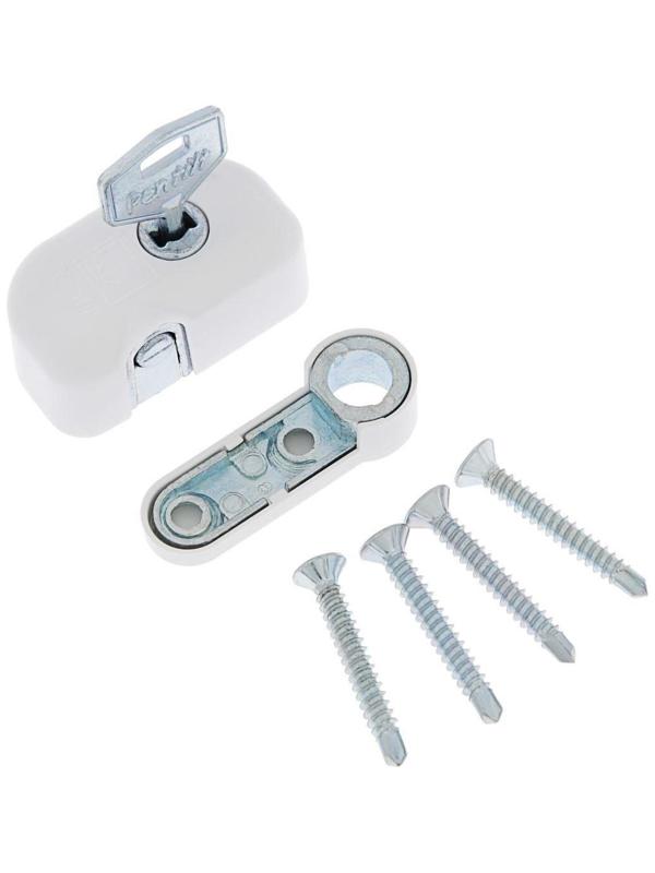 Замок блокирующий для окон Pentilt, с ключом, белый