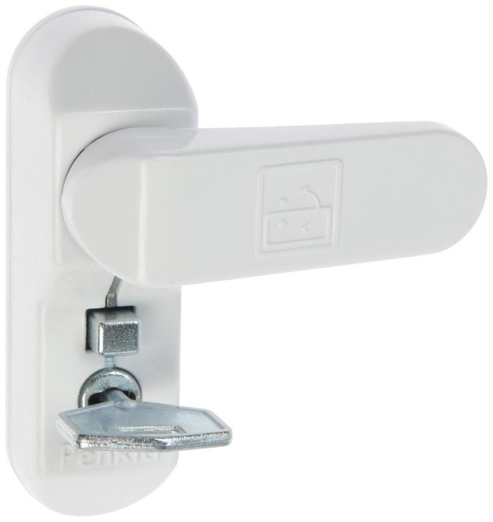 Замок блокирующий для окон Penkid Sash Lock, с ключом, белый