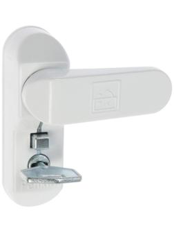 Замок блокирующий для окон Penkid Sash Lock, с ключом, белый