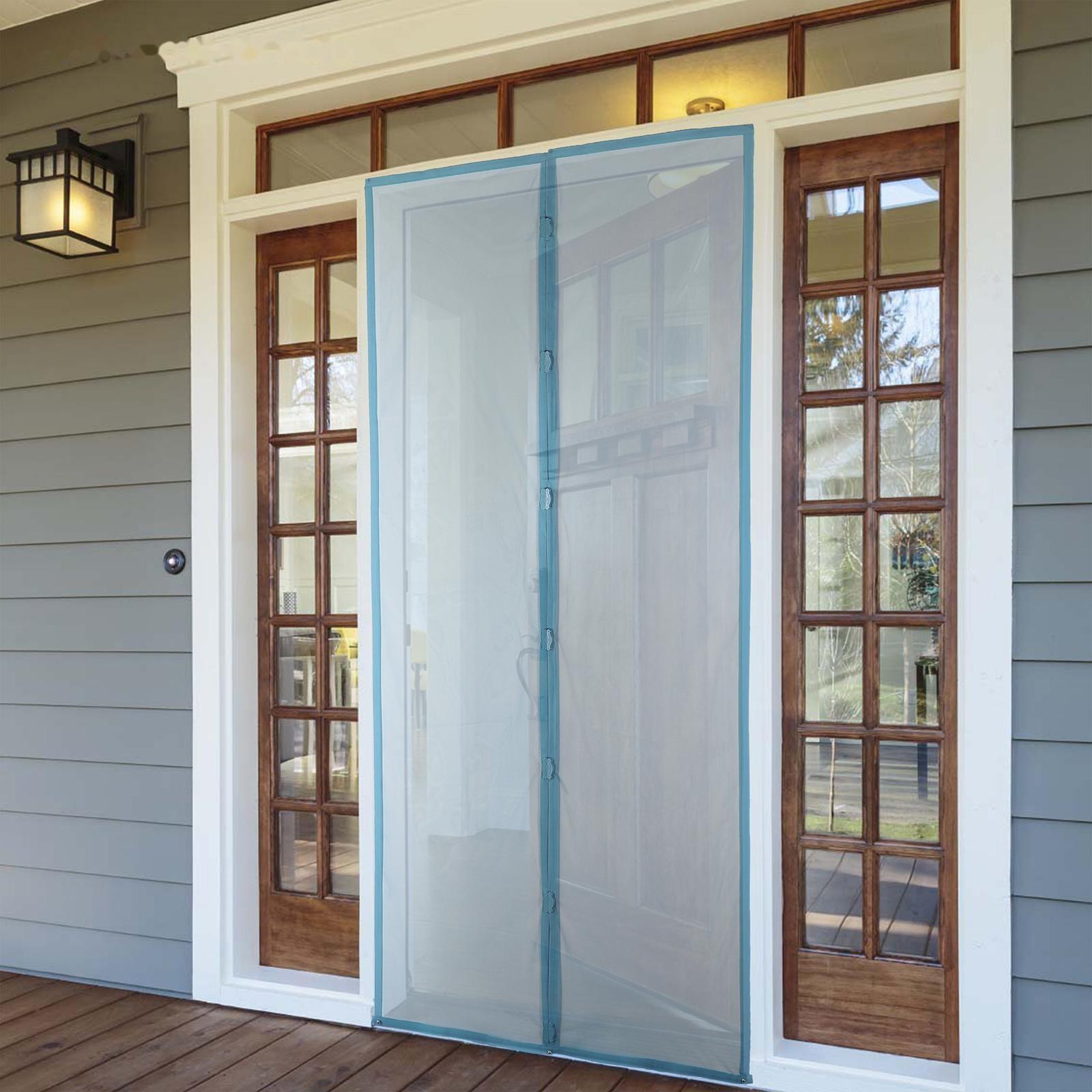 Сетка антимоскитная на магнитах для защиты от насекомых, 80×210 см, цвет синий