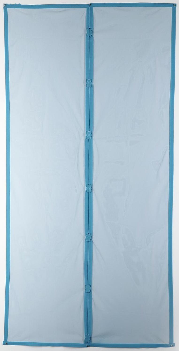 Сетка антимоскитная на магнитах для защиты от насекомых, 80×210 см, цвет синий