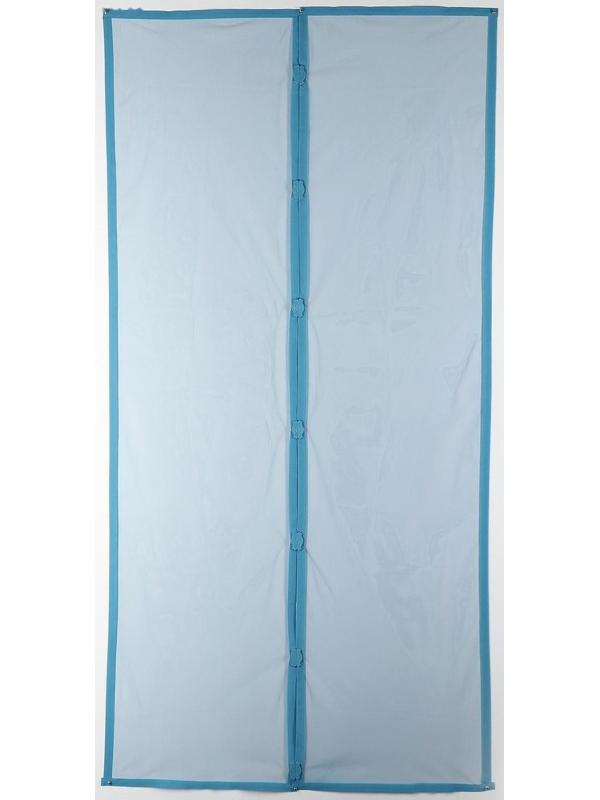 Сетка антимоскитная на магнитах для защиты от насекомых, 80×210 см, цвет синий