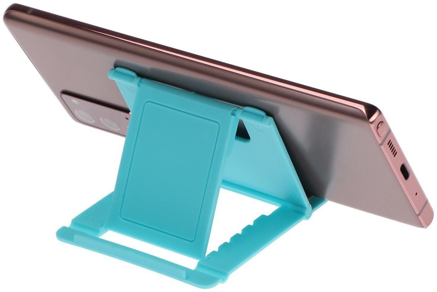 Подставка для телефона LuazON, складная, регулируемая высота, синяя