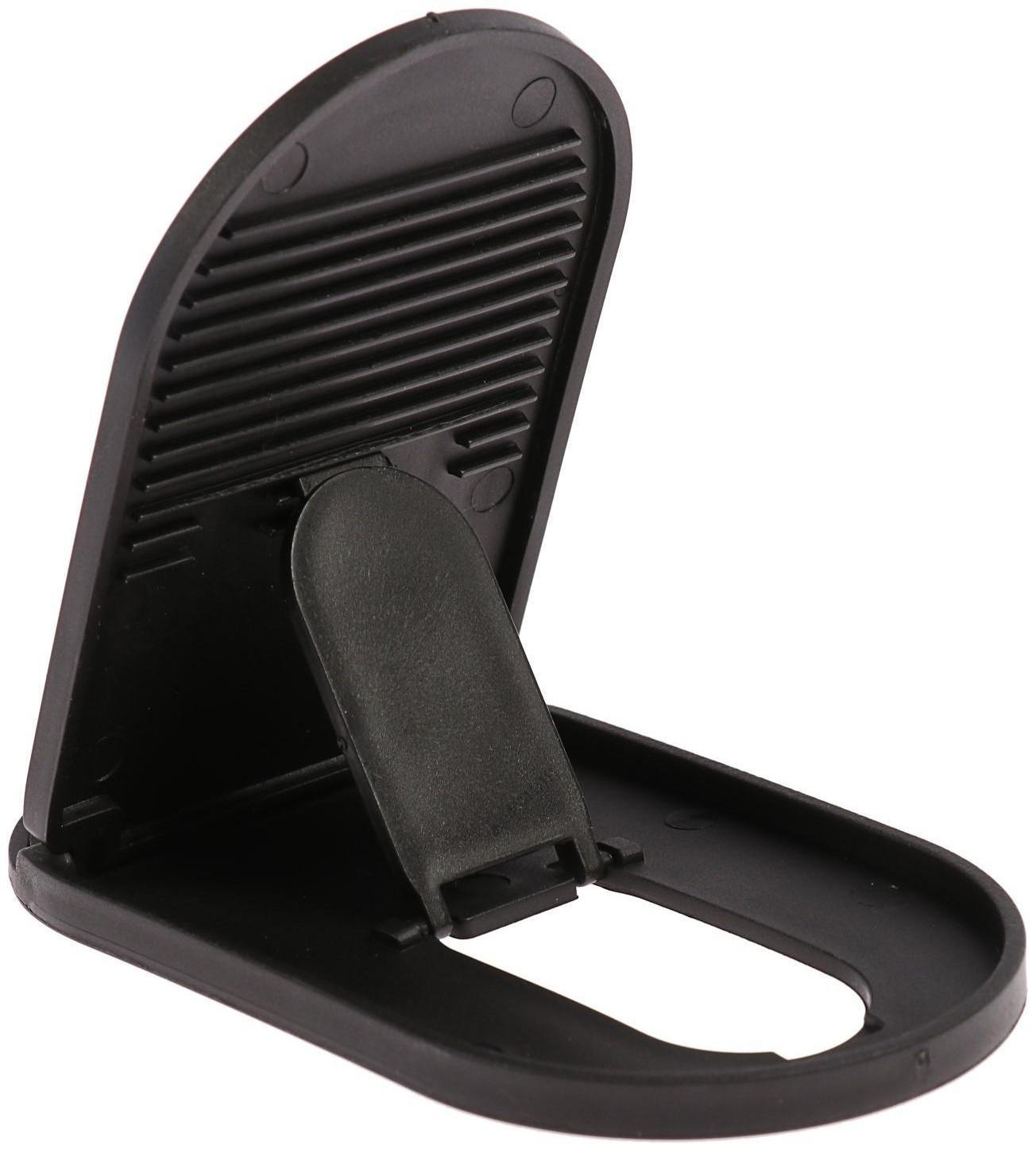 Подставка для телефона LuazON, складная, регулируемая высота, резиновая вставка, чёрная