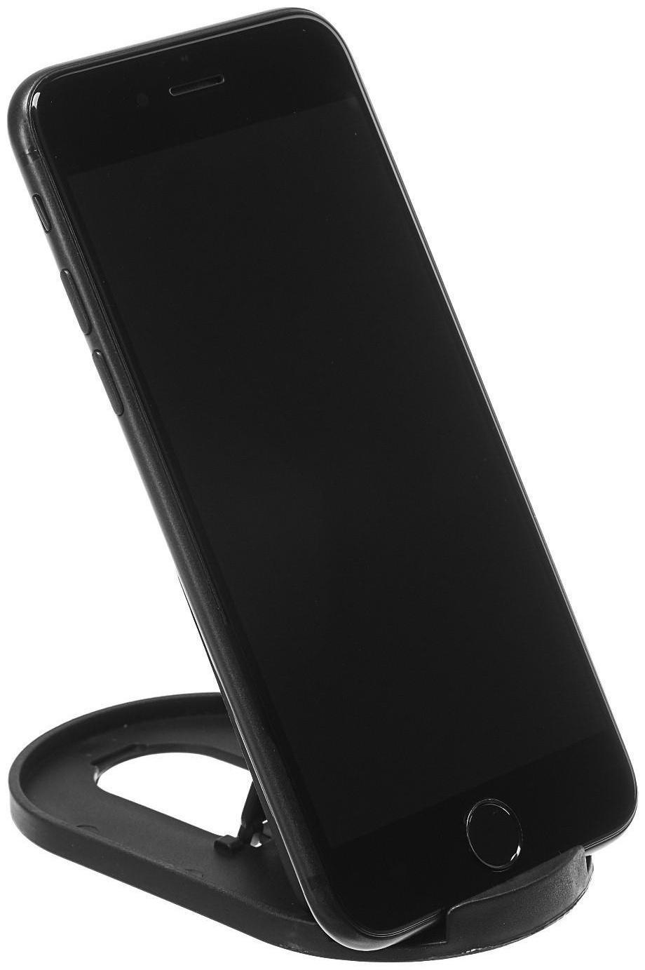 Подставка для телефона LuazON, складная, регулируемая высота, резиновая вставка, чёрная