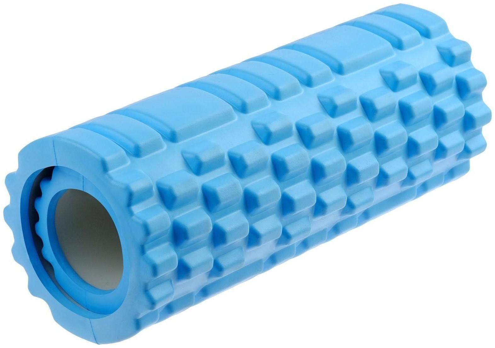 Роллер для йоги, 2 штуки: 33 × 13 см и 30 × 9 см, цвет голубой