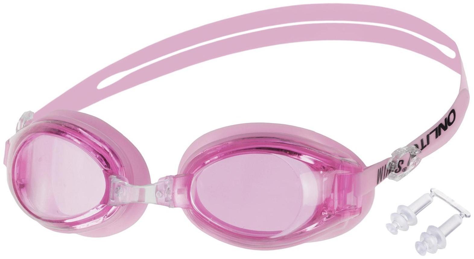 Очки для плавания детские + беруши, цвета микс