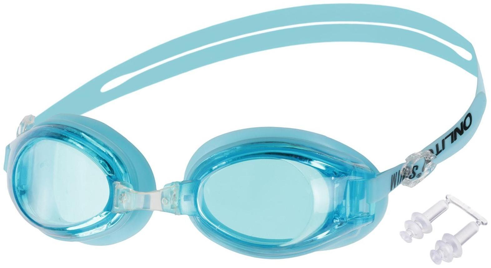 Очки для плавания детские + беруши, цвета микс