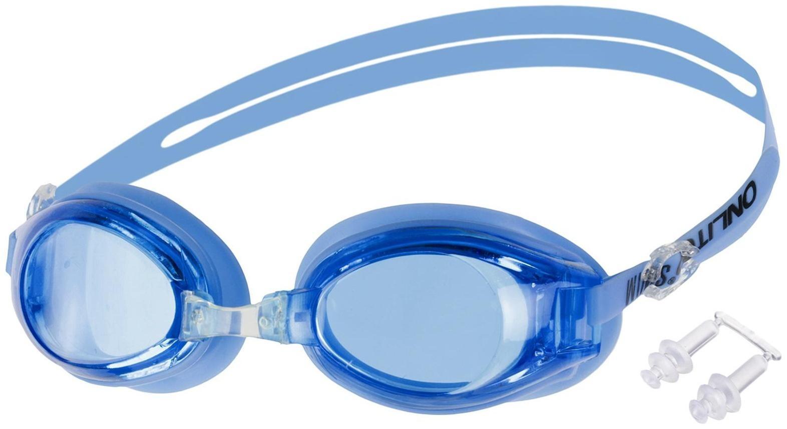 Очки для плавания детские + беруши, цвета микс