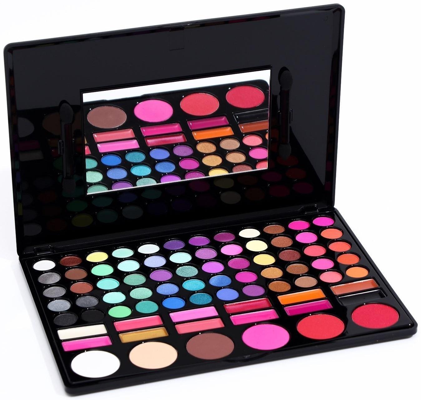 Набор декоративной косметики тени 60 цв., 6 цв румян, 12 бальзамов для губ