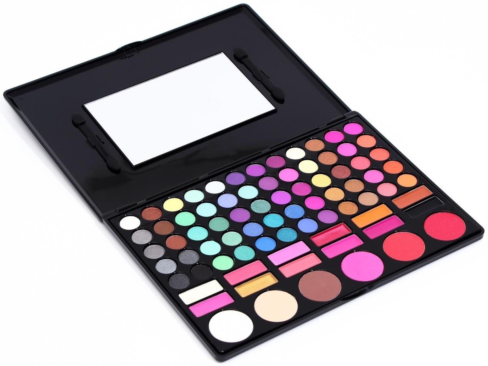 Набор декоративной косметики тени 60 цв., 6 цв румян, 12 бальзамов для губ